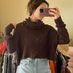 Free-people  Shades of Dawn Sweater Women's Brown Jumper